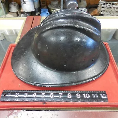 Vintage ED Bullard Hard Boiled Firefighter Helmet Ribbed Fire Hard Hat Fireman • $421.52