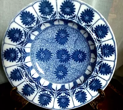 Antique Collectible Minton Plate China Aster Flow Blue England • £19