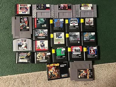 Sega Nintendo N64 Nes And Snes Video Games Lot Of 21 • $65