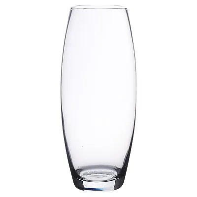 £6.99 • Buy Pasabahce 600ml Clear Glass Straight Fluted Rounded Shape Flower Wedding Vase