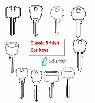 Classic British Car Key Fits Austin + Others To Key Code Number Or Blanks • $15