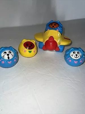 Lot 5 Vintage Fisher Price Roll A Rounds Airplane 4 Roll A Rounds Toddler GUC • $9.99