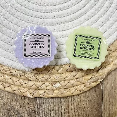 Yankee Candle Country Kitchen Tarts LOT Of 2 Melts Lavender + Sweet Melon NEW • $9.18