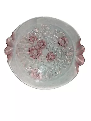 Vintage Mikasa Pink Rosella Crystal Glass Round Cake Plate Platter 13 3/4  • $25.19