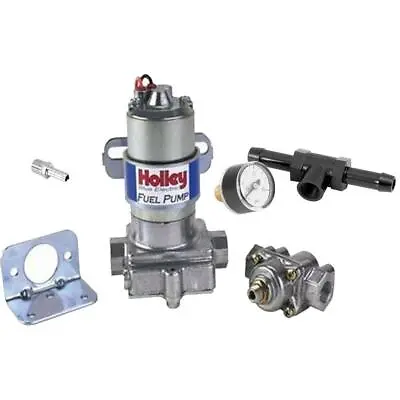 Holley 12-802-1 Blue Electric Fuel Pump/Press Gauge 5945 Fitting • $251.99