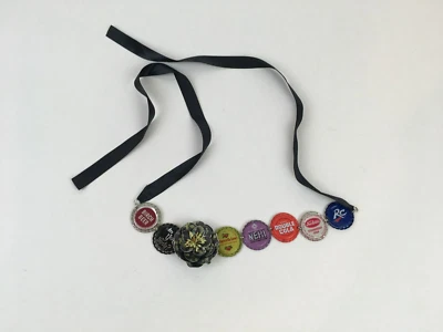 $29.99 • Buy Vintage Bottle Cap Necklace-Birch Beer, Cheer Wine, Grape Nehi, Double Cola, RC