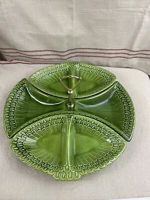 Vintage 1966 Maddux Of California Pottery 3-Piece Green Serving Tray #3151 MCM • $40