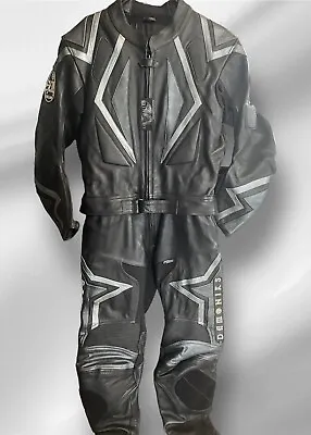 Host Leathers Motorcycle One Piece Suit With Protective Biker Armour 40” M • $125.03