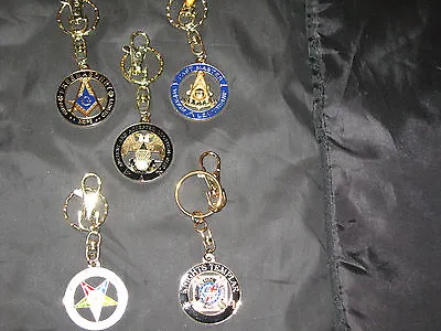 Masonic Keychain Square Compass Past Master Scottish York Rites Eastern Star NEW • $9.98