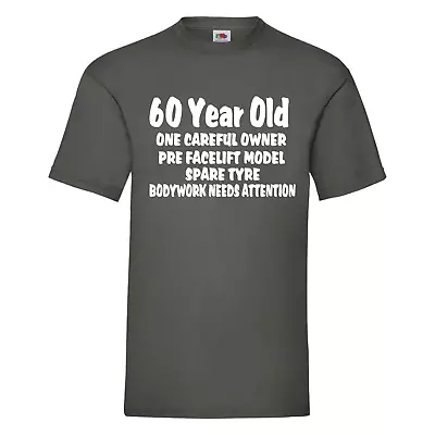 Funny 60th Birthday T-Shirt - 60 Year Old  One Careful Owner  - Novelty Gift • £13.99