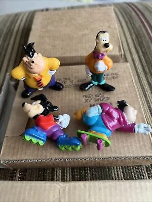 Kellogg Cereal Disney Goof Troop 4 Toy Figures: Goofy Max PJ Pete-VTG 1991 • $6.49