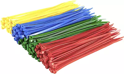8 Inch Colored Zip Ties 200 Pack 50Lb Strength UV Resistant Strong Cable Ties • $26.99