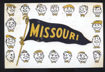 University Of Missouri Tigers Football Team Pennant Sports Postcard Copy Mo. • $11.99