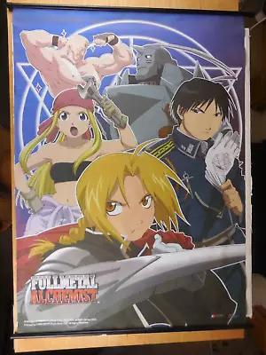 FullMetal Alchemist Brotherhood Anime Fabric Scroll Poster RARE 43  X 31  • $35