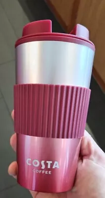 New Costa Coffee Travel Cup / Tumbler Silver & Red New 2024 • £11.75