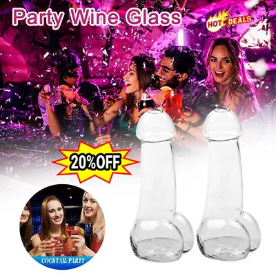 1Pcs Penis Shaped Wine Glass Cup Whiskey Glasses Drinking Cocktail Pa Fast • £6.87