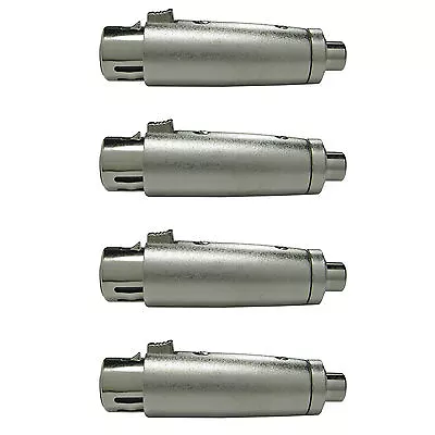 4 Pack XLR 3pin Female To RCA Audio Mixer Microphone Cable Connector Adapter • $14.13