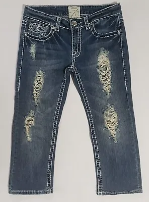 LA Idol Classic Blue Jeans Stretch Rhinestone Womens Size 9  READ  • $9.99