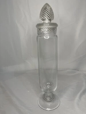 $115 • Buy Vtg 13 1/2 Inch Columbia Swirl Cylinder Apothecary Display Jar Pharmacy Candy