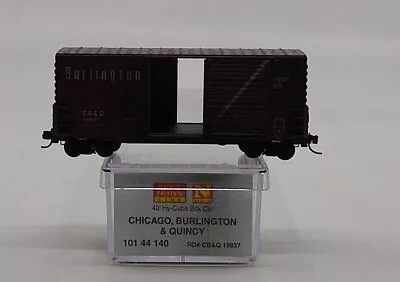 Micro-Trains 10144140 N CB&Q Weathered 40' Hy-Cube Boxcar #19837 LN/Box • $17.67