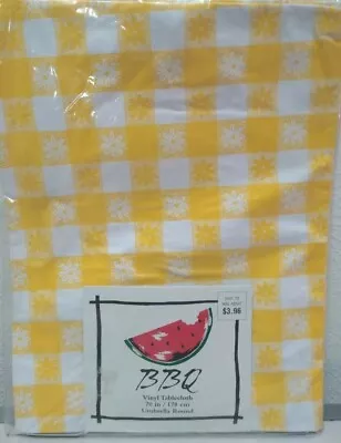 BBQ Vinyl Tablecloth Umbrella Round Sealed Picnic Deck Outdoor Classic • $16.22