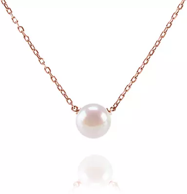 Handpicked AAA+ Freshwater Cultured Single Pearl Necklace Pendant | Gold Necklac • $20.11