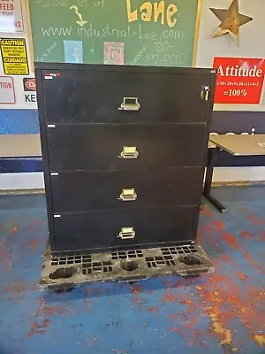 FireKing 4-Drawer 44  Wide Lateral File Cabinet (4-4422-C) W/ Key • $1100