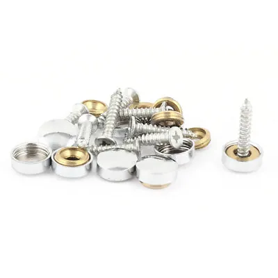 £5.31 • Buy 9 Pcs Fitting Parts Metal 12mm Diameter Screw Cap Mirror Nails Decoration Lid