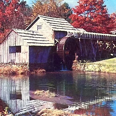 Vintage Meadows Of Dan VA Postcard Mabry Mill In The Fall Gristmill Sawbill UNP • $3.35