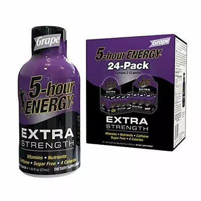 5-hour Energy Shot Extra Strength Grape 1.93 Fl. Oz 24-count • $64.99