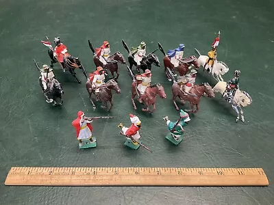 Lot Of 13 Vintage Britains Arabs Of The Desert Warriors On Horses Lead Soldiers • $53