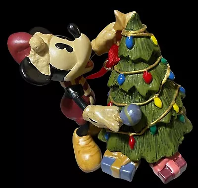 Mickey Mouse Decorating A Christmas Tree Ornament Adding Star Free Ship • $17.80