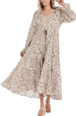 Mud Pie Dolan Animal Print Maxi Dress Size L NWT • $24.99