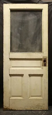 31.5x80 X1.75  Antique Vintage Wood Wooden Entry Exterior Door Window Wavy Glass • $399.99