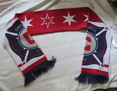 Chicago Fire FC Scarf - MLS Soccer - 56 Inch Red White & Blue - Official Adidas • $25