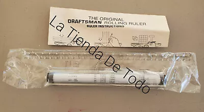 Vintage 12  Multi Purpose Draftsman Rolling Ruler • $12