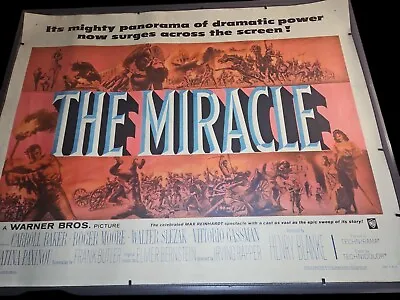 THE MIRACLE Original 1959 22x28 Movie Poster CARROLL BAKER/ROGER MOORE Original • $19.91