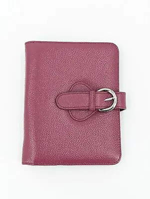 Franklin Covey CO AVA Plum Purple Binder Leather 7.5”x6” For Compact Planners • $32.99