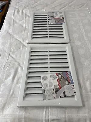 Novik Gable End Vents Vinyl Wood Grain Finish White 18x24” Set Lot (2) • $59.99