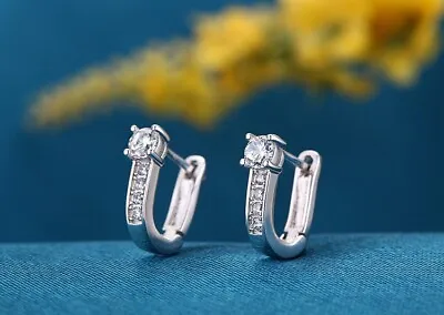 £3.99 • Buy 925 Stud Earrings Diamond Elegant Silver Zirconia Ear Drop Women Wedding Jewelry