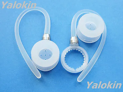 2 White Earhooks And 2 Earbuds Set For Motorola H19 H19txt HX550 H520 Boom 2 • $15.99
