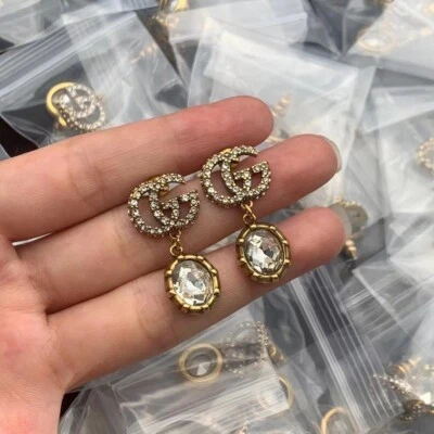 $39.99 • Buy Fashion Designer Earrings For Women Vintage Styles  High Quality Gold Letters