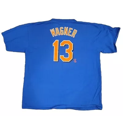 Billy Wagner New York Mets Blue Majestic T Shirt Mens Size 2XL • $19.95