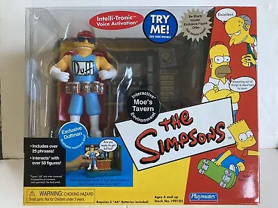 2002 The Simpsons Moe's Tavern Interactive Environment W/ Exclusive Duffman • $59.69