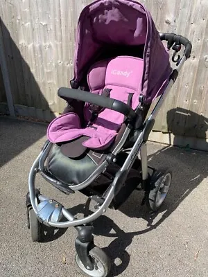 ICandy Apple 3 In 1 Travel System In Unisex Purple • £85