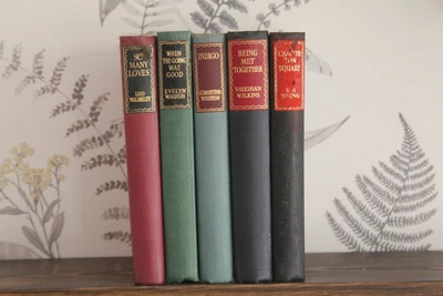 £5 • Buy Vintage Job Lot 5x 1940's Reprint Society Books - Shelf Fillers, Reading, Decor