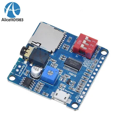 5W Voice Playback Module MP3 Player I/O Trigger UART Control For Arduino • $3.58