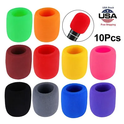 10x Microphone Handheld Grill Windscreen Filter Sponge Foam Mic Cover Colorful • $7.99