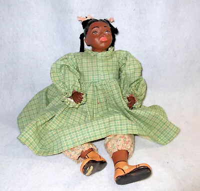 Rare Vintage 1950 Maggie Kane Head Bisque Porcelain 14  Black American Girl Doll • $175