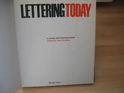 Lettering Today 1964 1st Edited By John Brinkley Rare Typography Vintage Design • $113.65